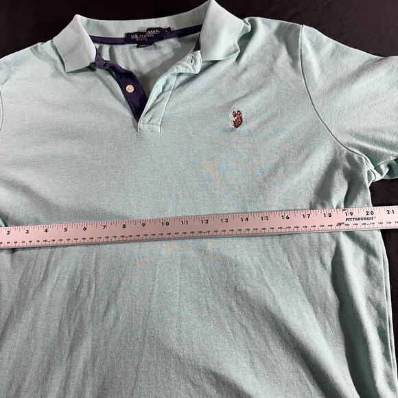 U.S. Polo Assn. Luxury Feel Teal Men's Polo Size L Golf Office Casual Comfy - Picture 4 of 6